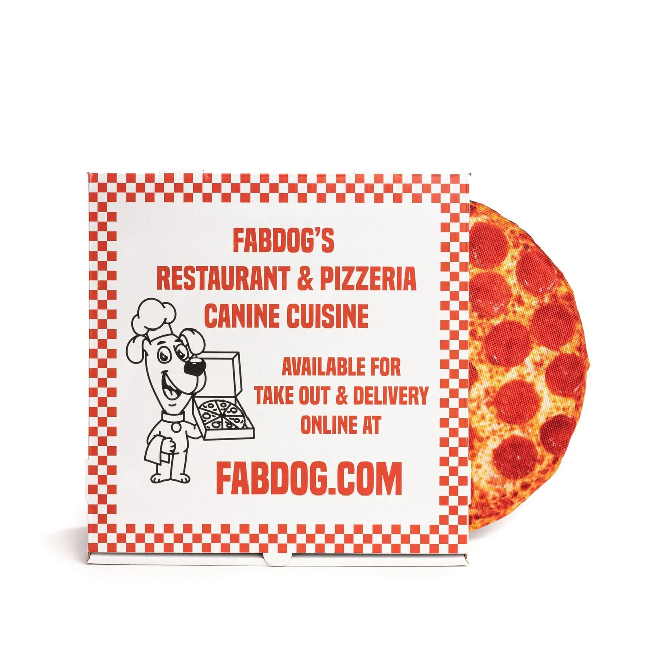 10" Pizza Plush Toy from Fab Dog