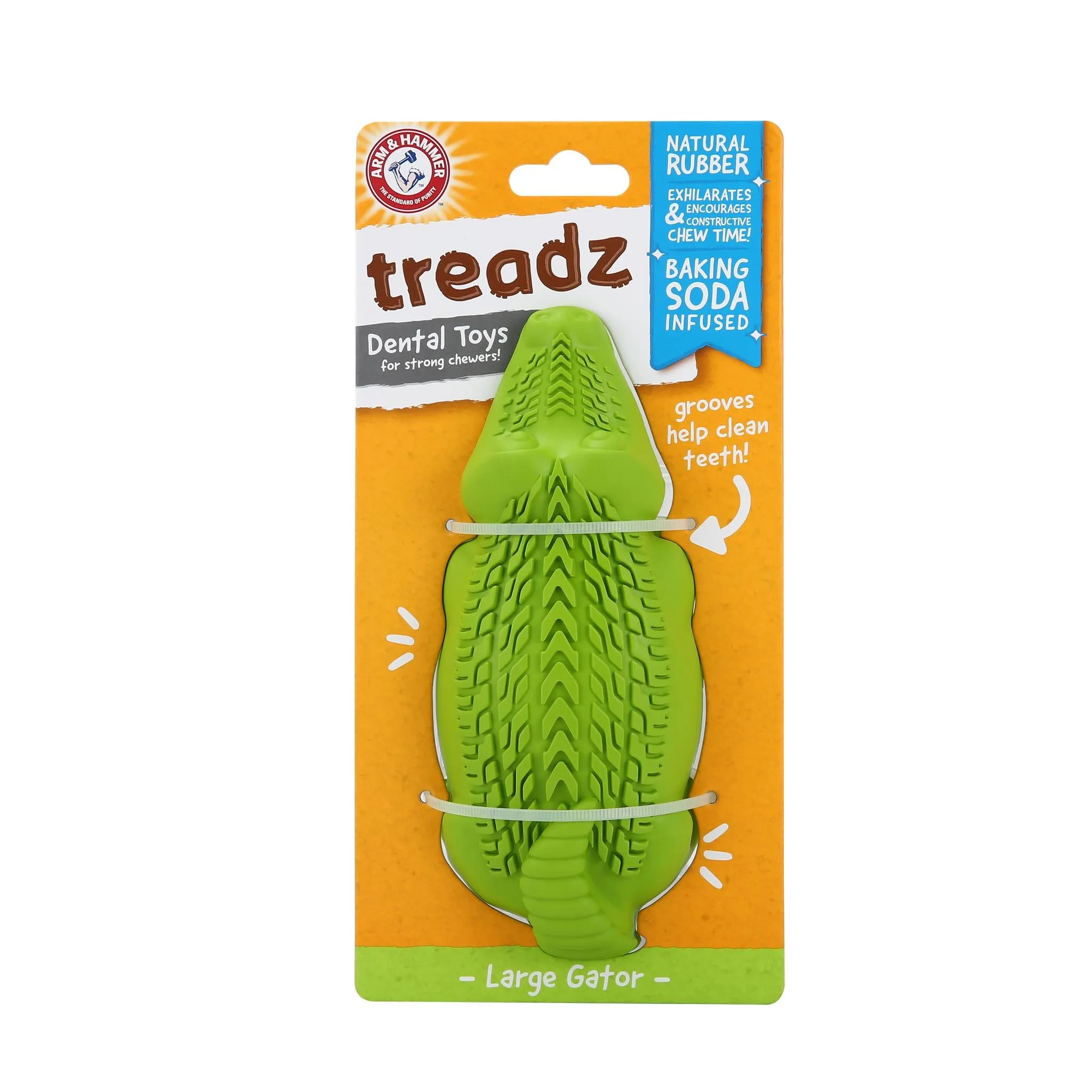 Arm and Hammer Super Treadz Gator Dental Dog Toy