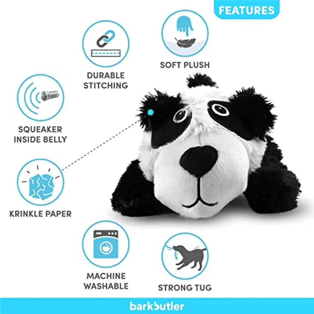 Barkbutler Pandu the Panda Plush Toy for Dogs | For Medium Chewers