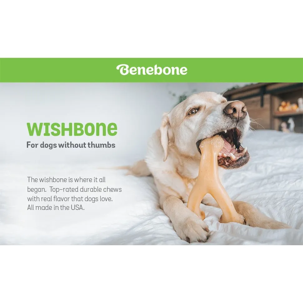 Benebone Dog Chew Wishbone Peanut Butter