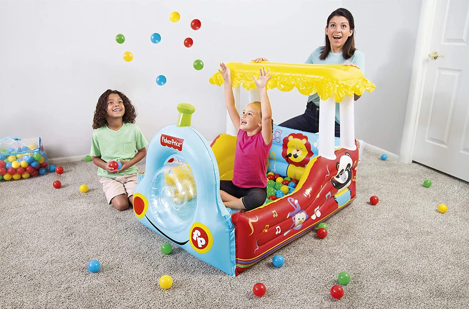 Bestway Fisher-Price - Train Ball Pit (52" x 37" x 35"/1.32m x 94cm x 89cm)