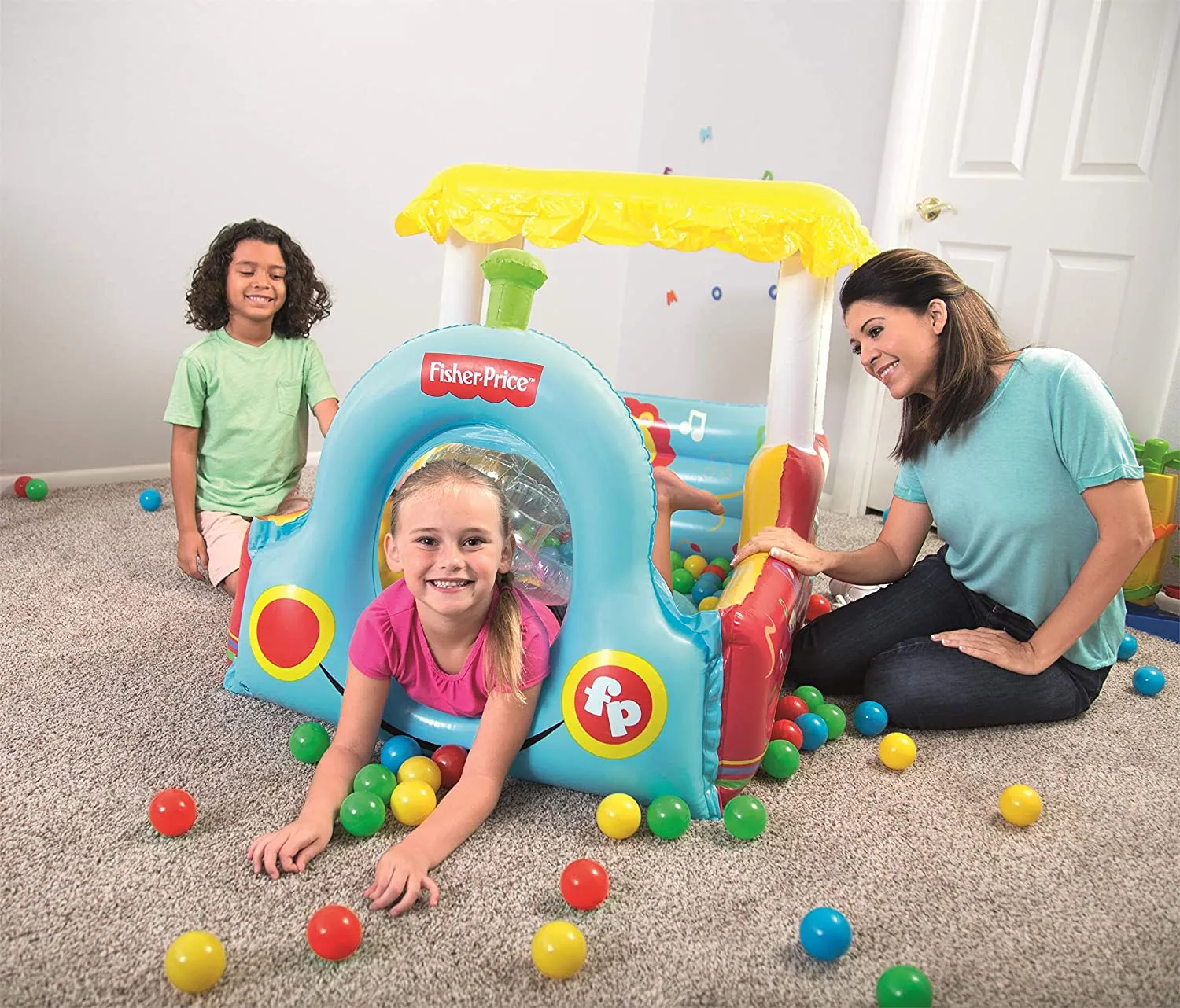 Bestway Fisher-Price - Train Ball Pit (52" x 37" x 35"/1.32m x 94cm x 89cm)