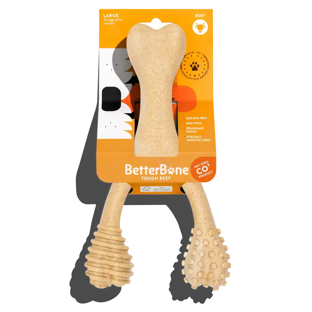 betterbone hard beef chew toy - 2 sizes