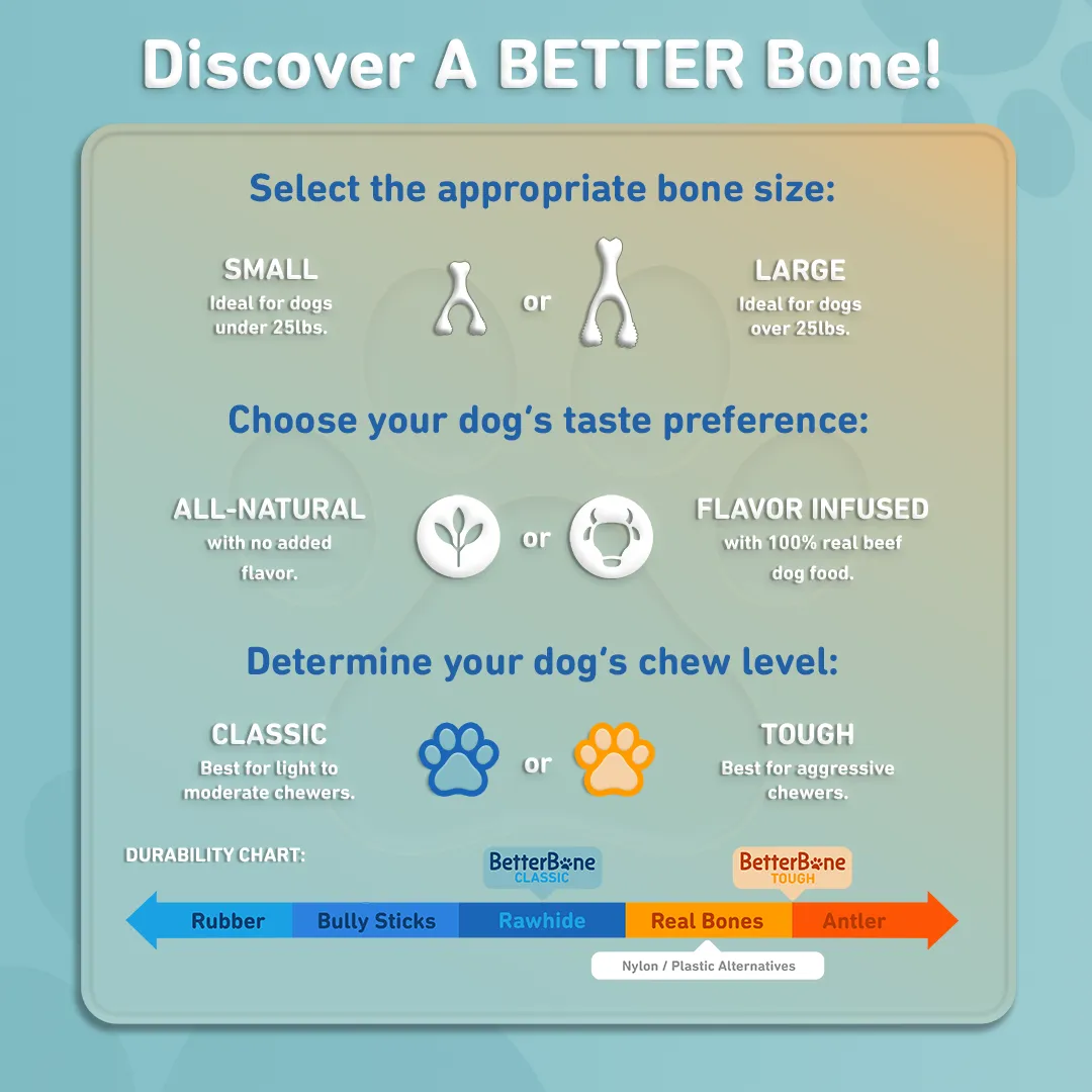 betterbone hard beef chew toy - 2 sizes