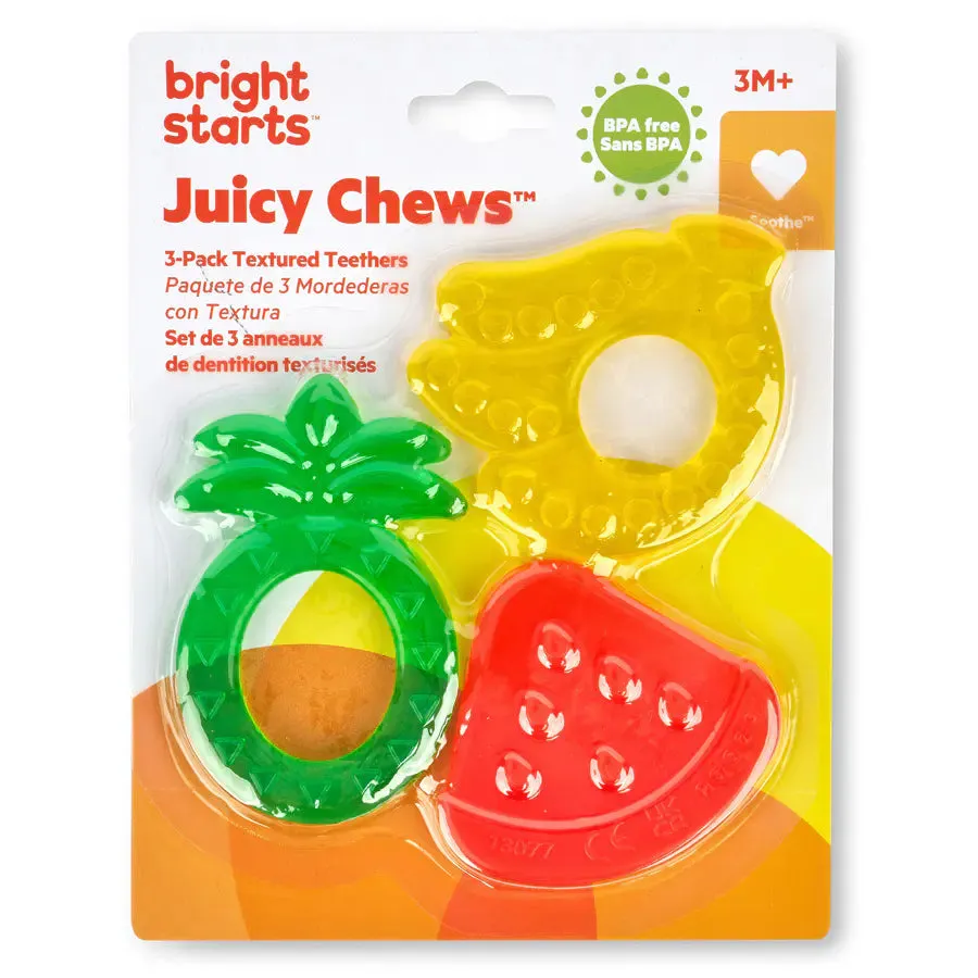 Bright Starts Bright Starts Juicy Chews Textured Teethers Pack of 3