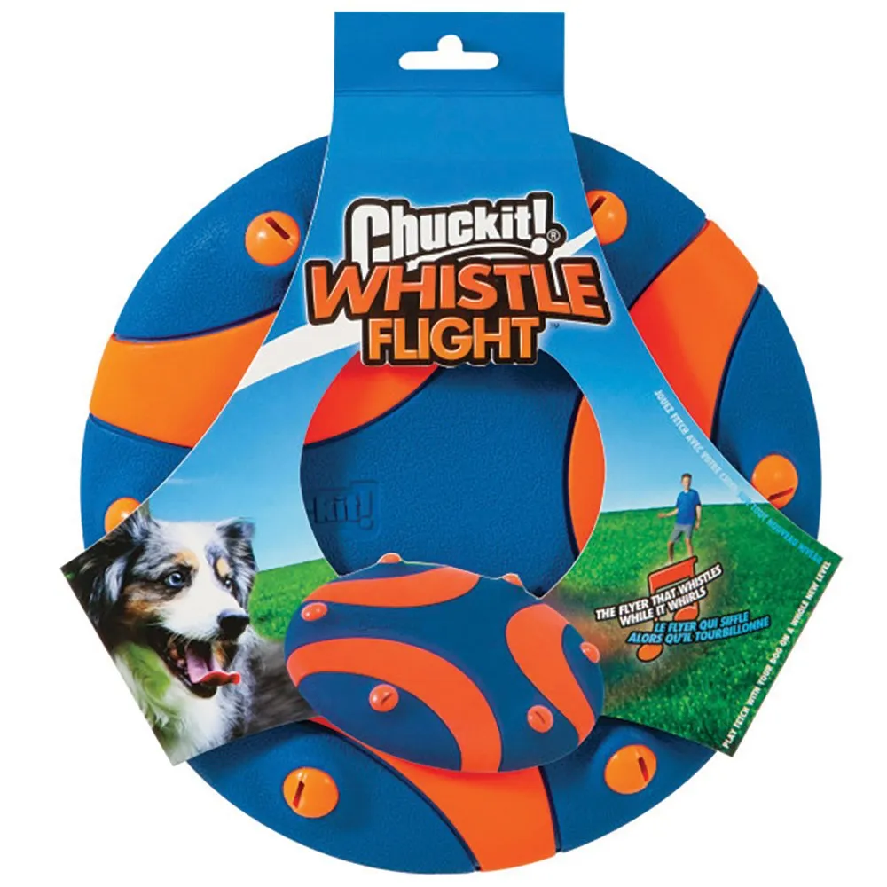 Chuckit Whistle Flight Frisbee Dog Toy^^^