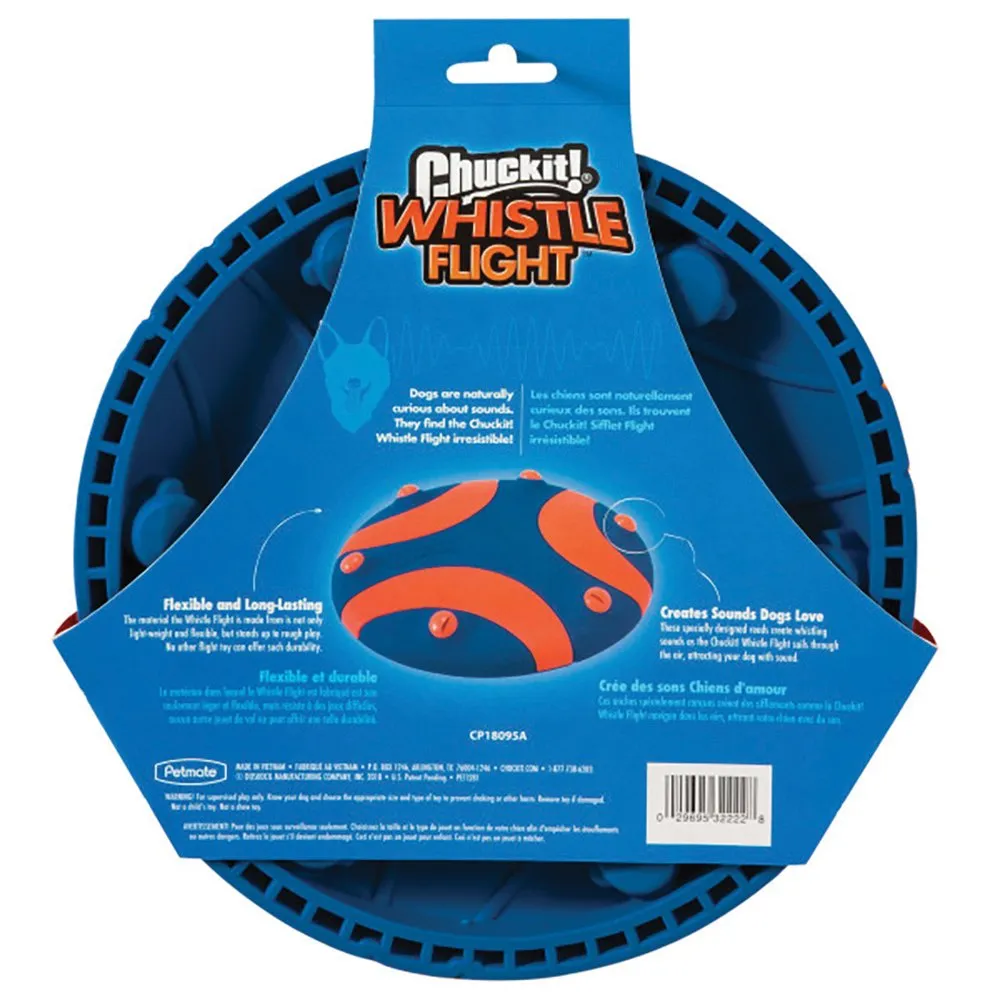 Chuckit Whistle Flight Frisbee Dog Toy^^^