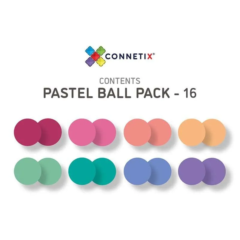 Connetix Pastel Replacement Ball Pack - 16pc