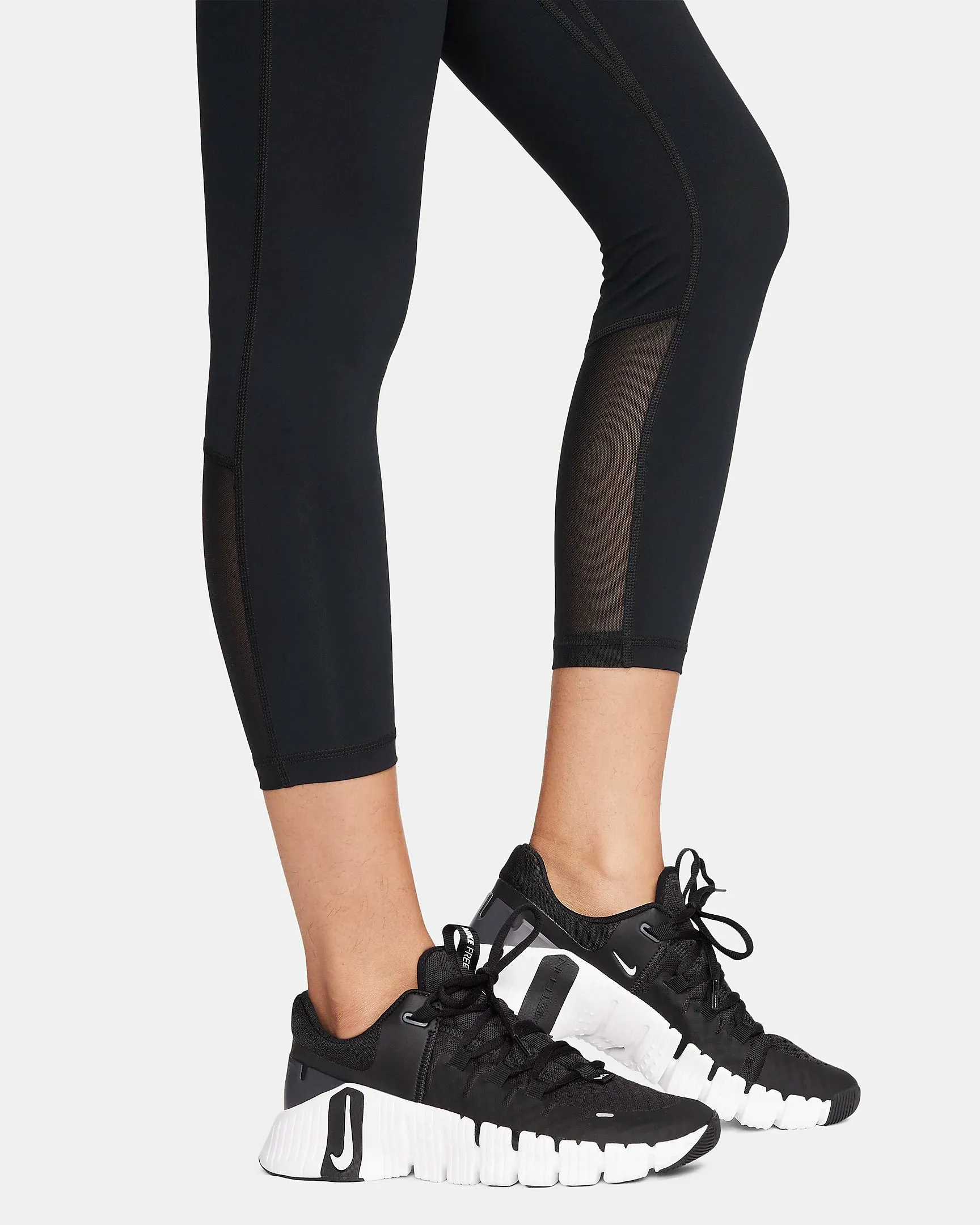 Crop Mesh Panel Leggings