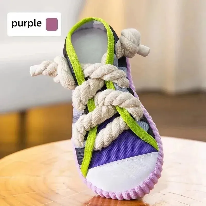 Dog Toys Pet Cotton Rope Slippers Sound Making Toys Dog Teeth Grinding Cleaning Teeth Built-in BB Airbag Round Ball Bell Various