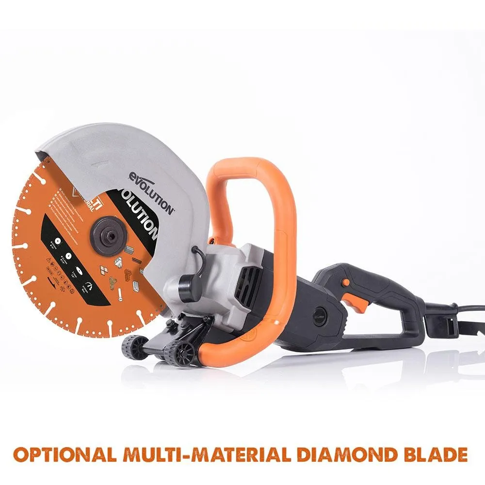 Evolution R230DCT 230mm 9" Electric Disc Cutter Concrete Saw with Diamond Blade