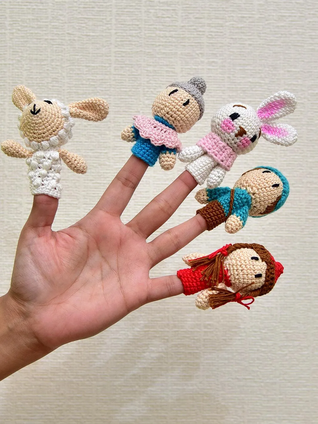 Family Crochet Finger Puppets