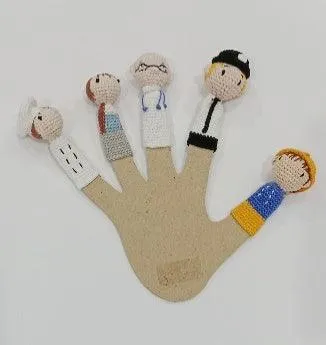 Family Crochet Finger Puppets