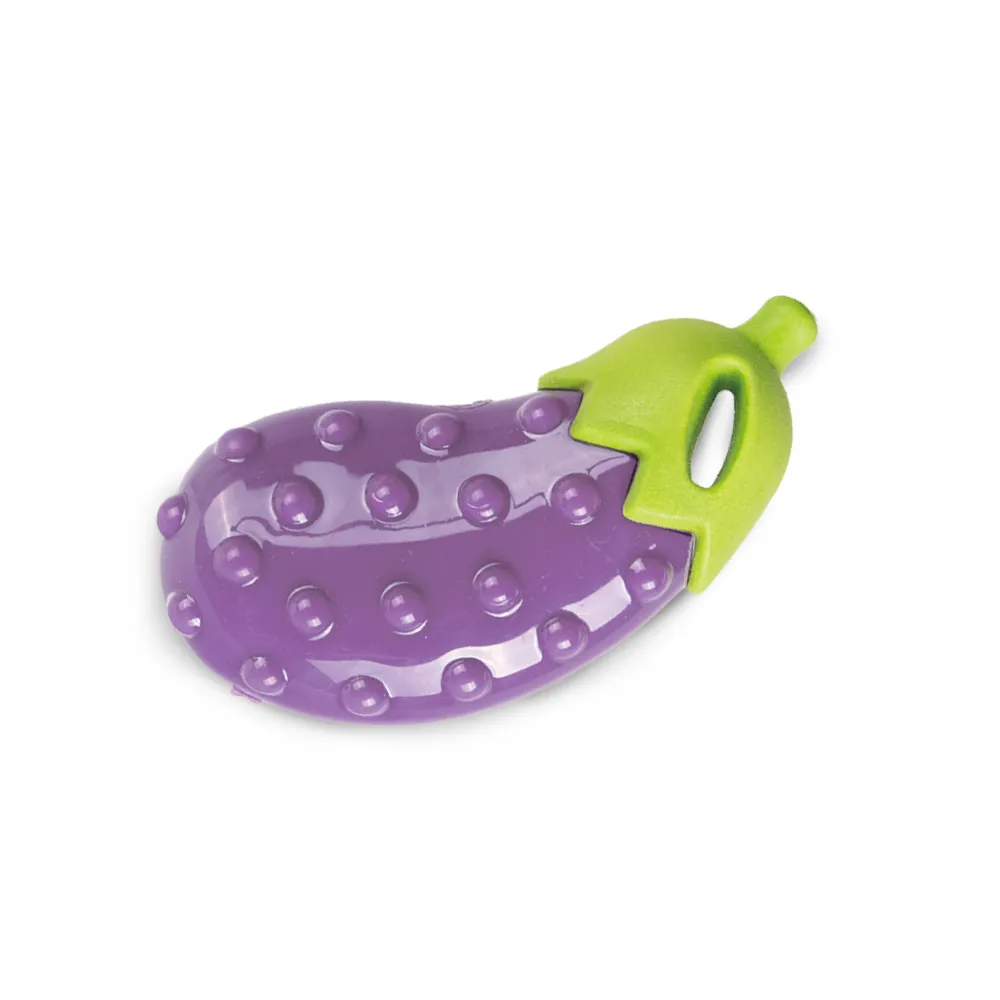 Fofos Vegi Bites Eggplant Squeaky Toy for Dogs