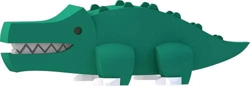 HALFTOYS Crocodile Magnetic 3D Puzzle: Learning Fun!