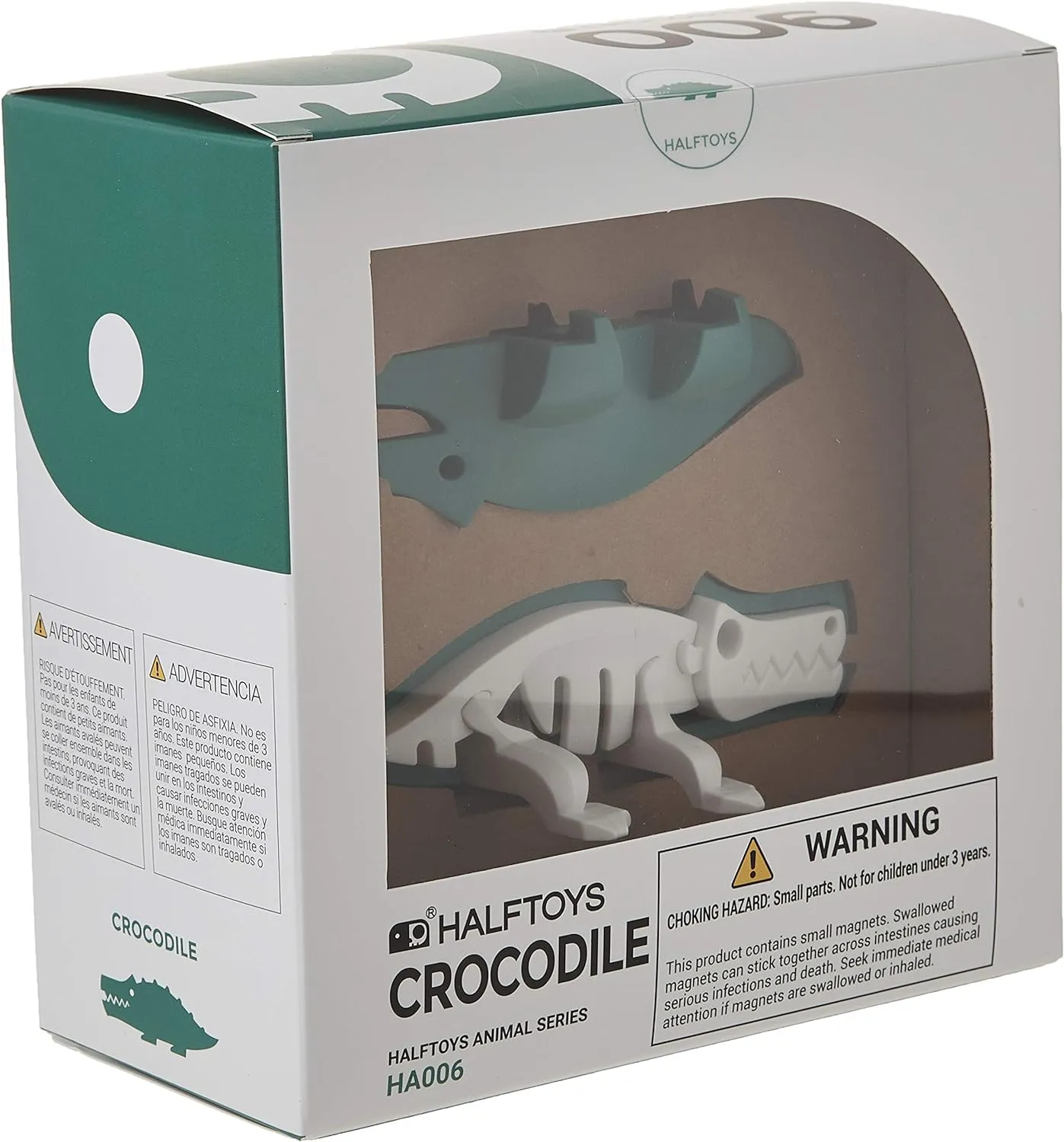 HALFTOYS Crocodile Magnetic 3D Puzzle: Learning Fun!