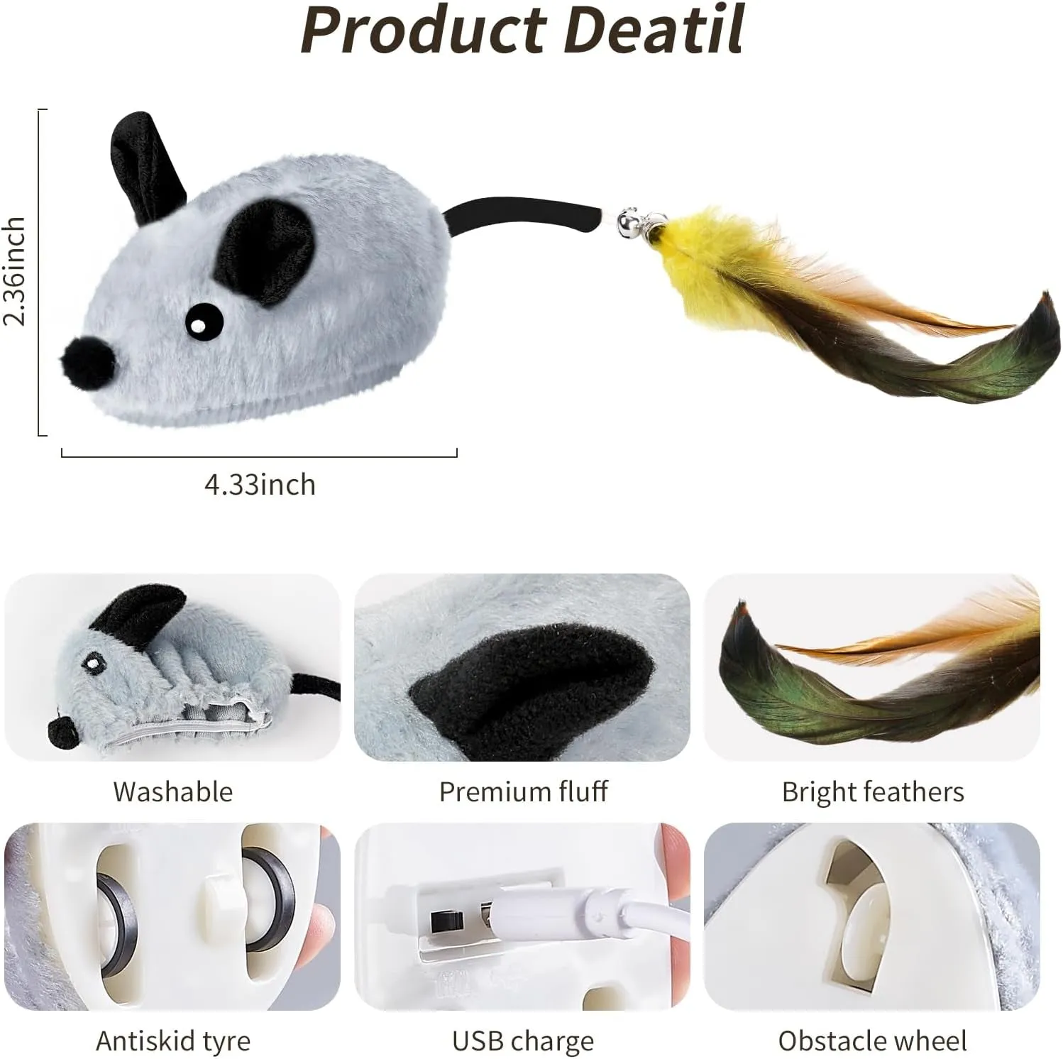 Interactive Cat Mouse Toys