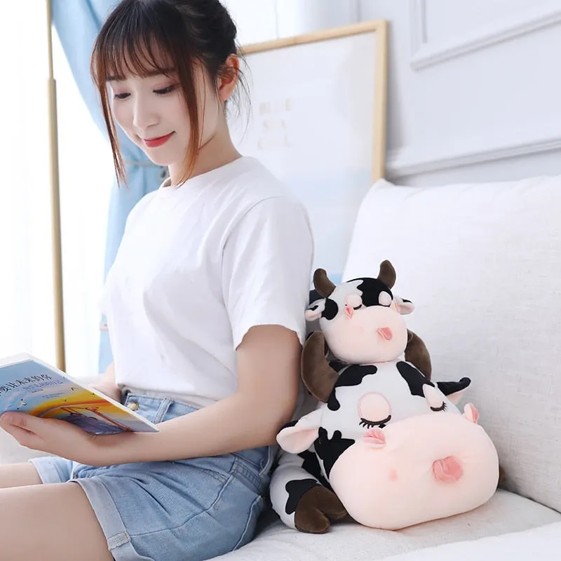 Kawaii Cow Cuddling Pillow