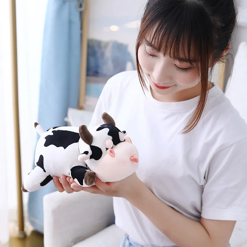 Kawaii Cow Cuddling Pillow