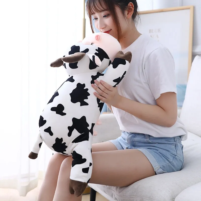 Kawaii Cow Cuddling Pillow