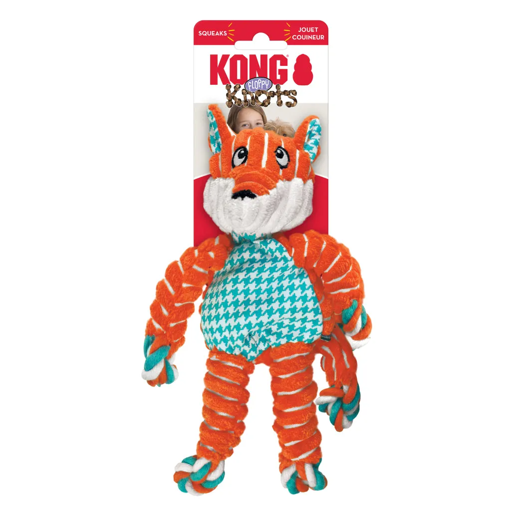 KONG Floppy Knots Fox Toy For Dogs