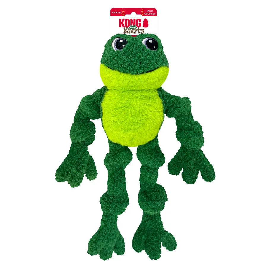 Kong Knots Frog Squeaky Plush Toy For Dogs (Large/X-Large)