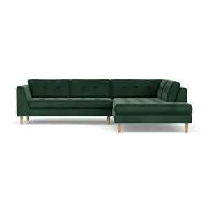 Nelson Velvet Right Corner Sofa