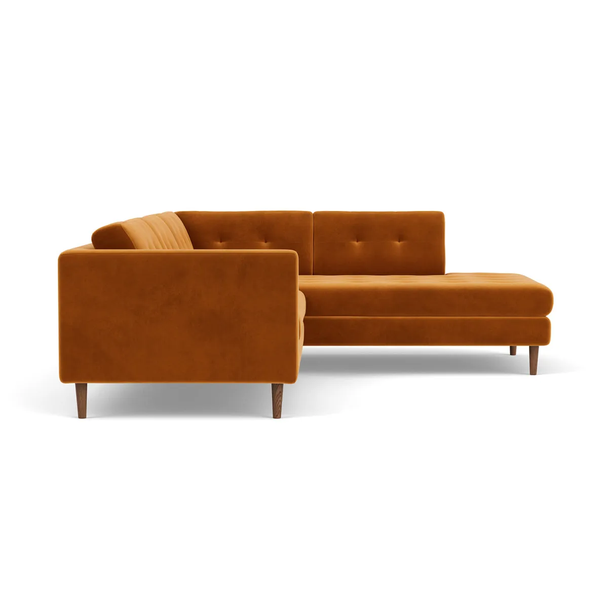 Nelson Velvet Right Corner Sofa