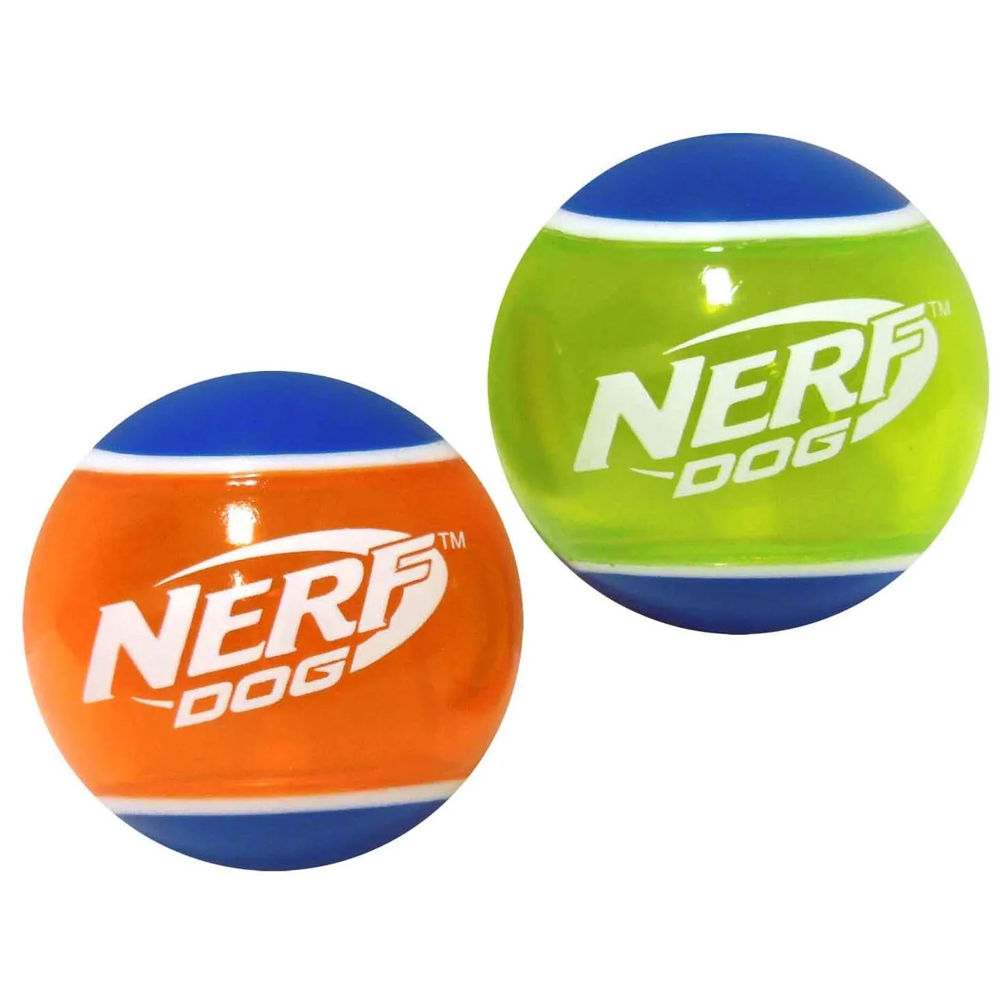 Nerf TPR Squeak Tennis Ball Dog Toy 2pk