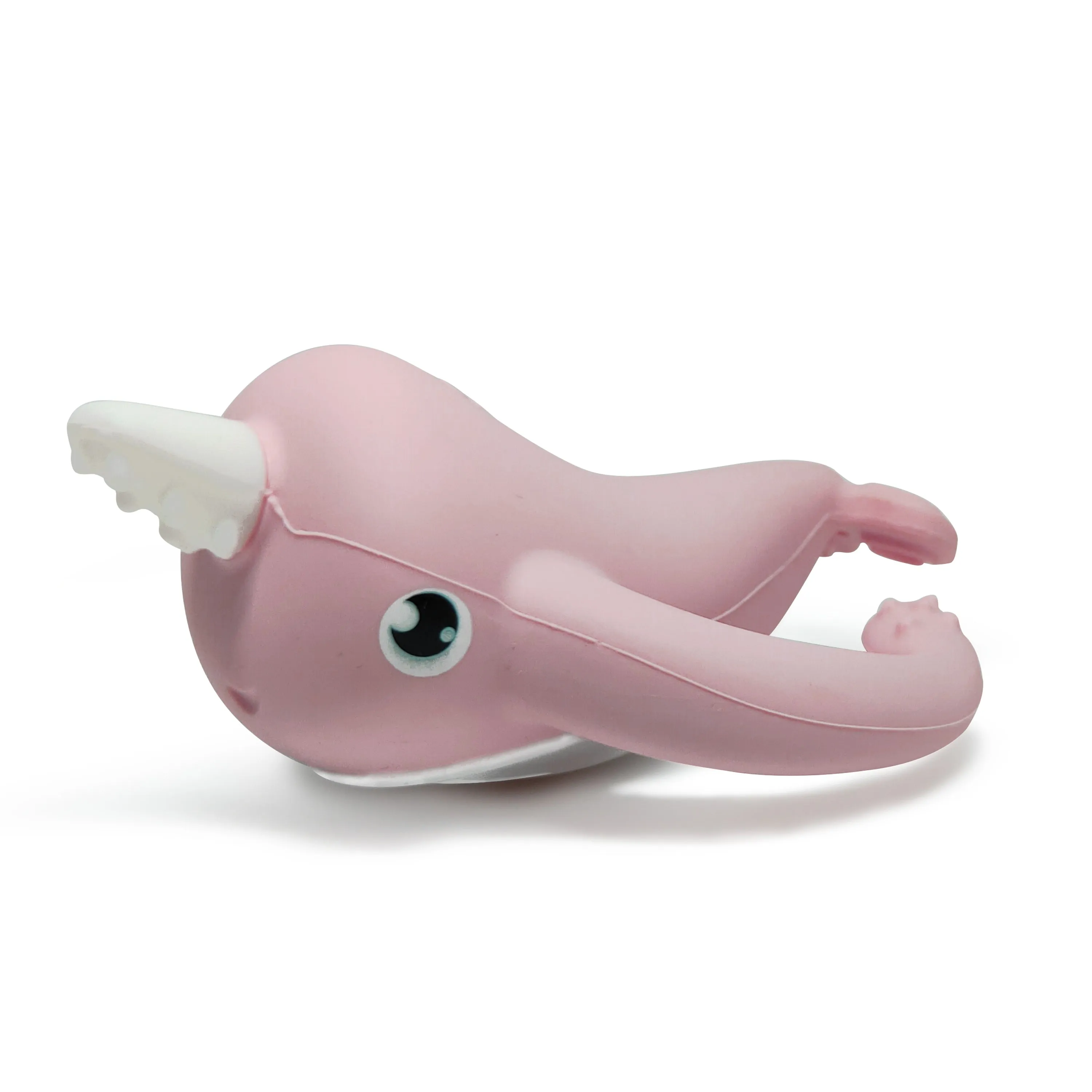 Nora Narwhal Silicone Teether - Old Roze