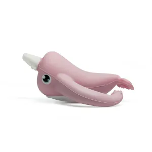 Nora Narwhal Silicone Teether - Old Roze