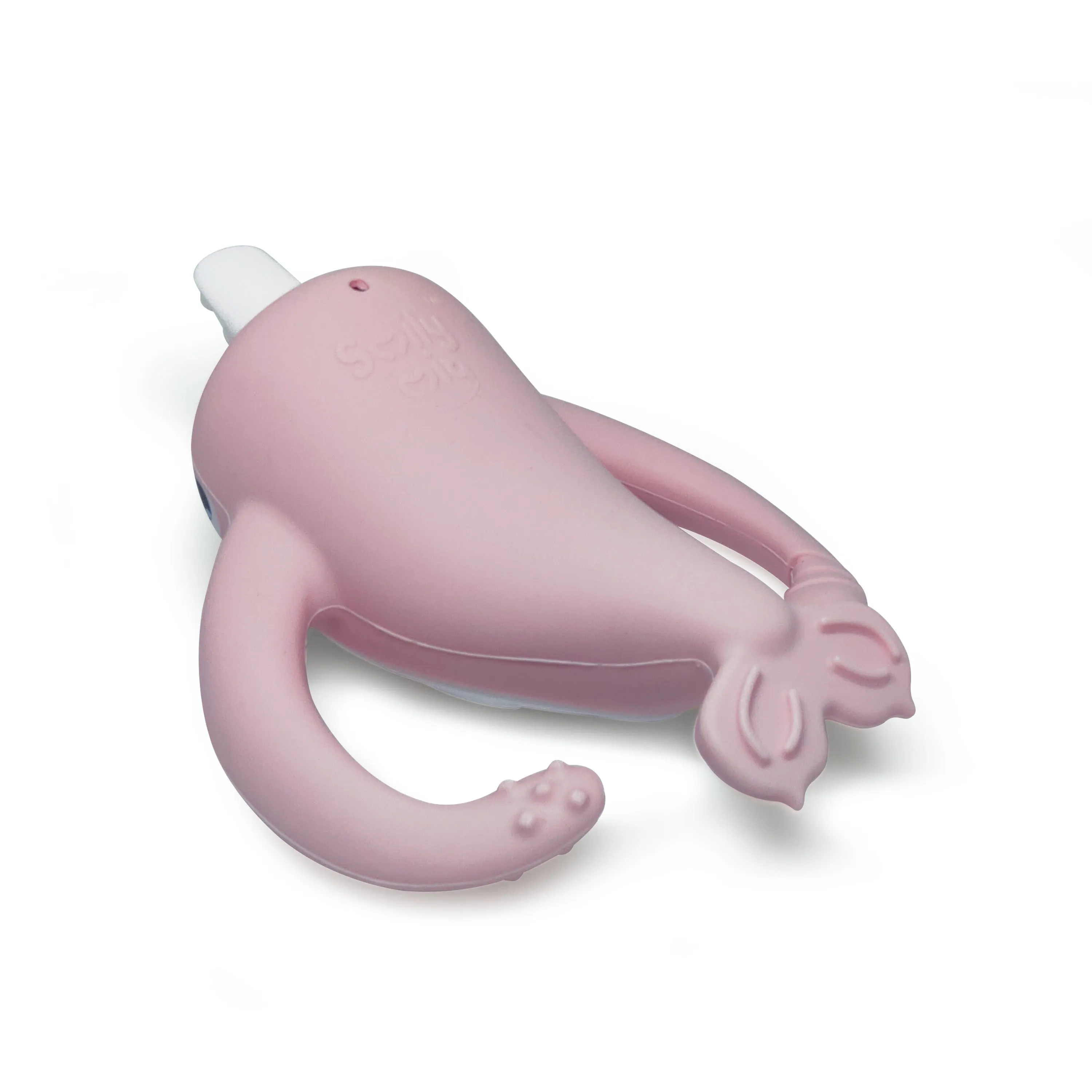 Nora Narwhal Silicone Teether - Old Roze