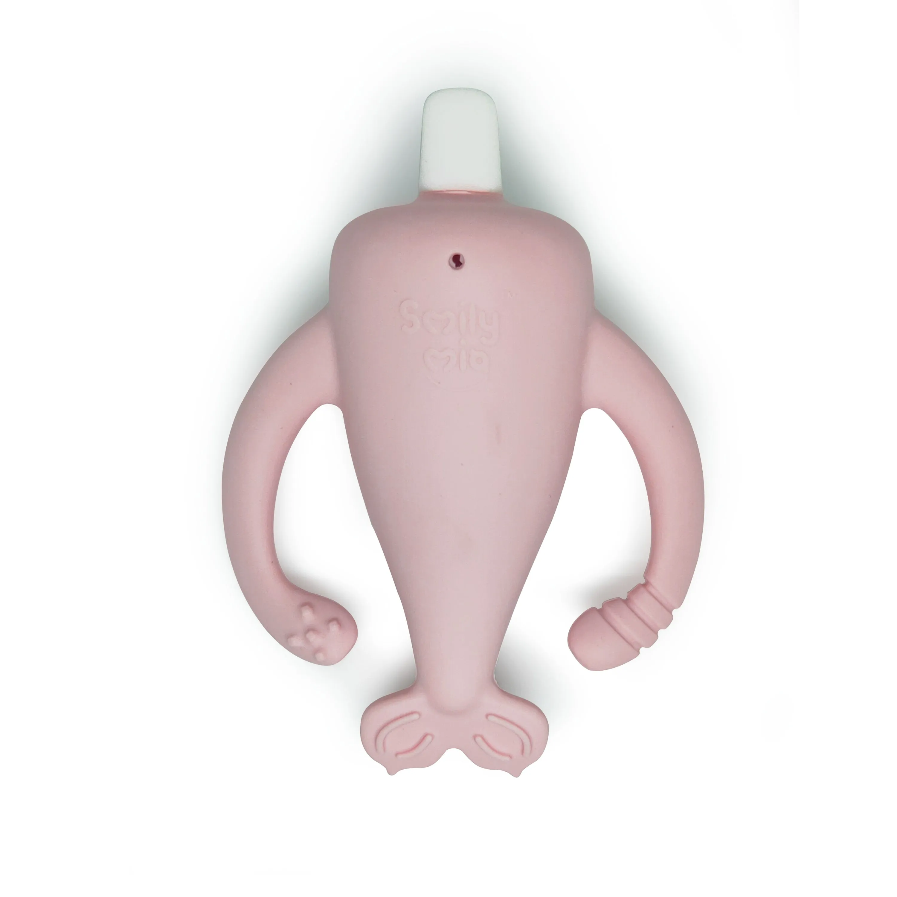 Nora Narwhal Silicone Teether - Old Roze