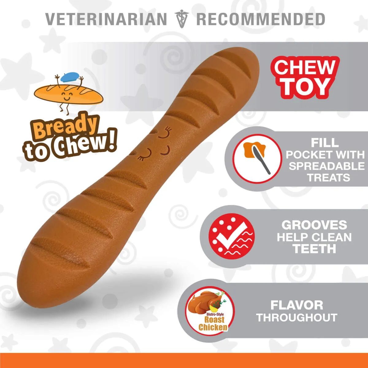 Nylabone Power Chew Baguette Dog Toy