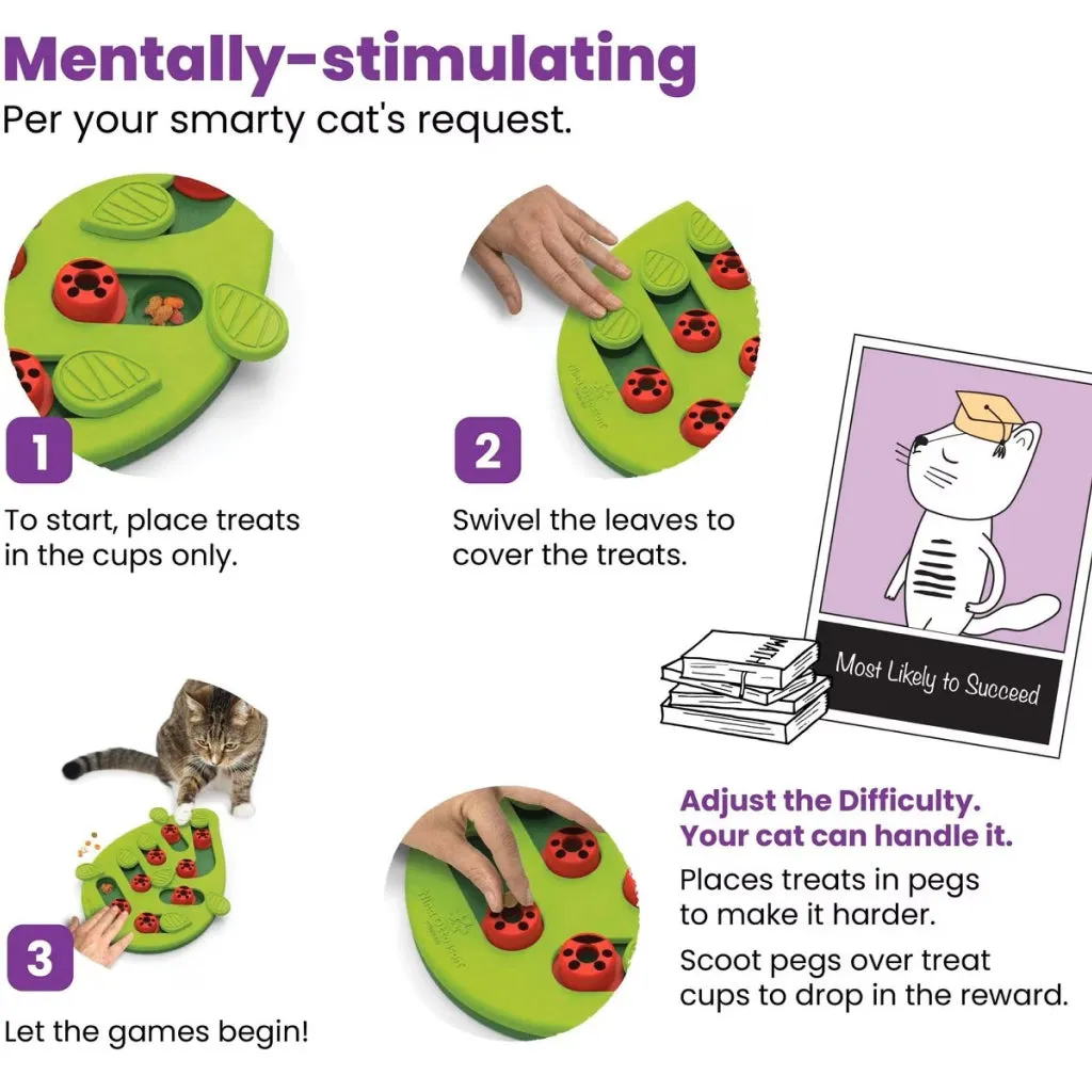 Outward Hound Nina Ottosson Buggin' Out Puzzle & Play Interactive Treat Puzzle For Cats