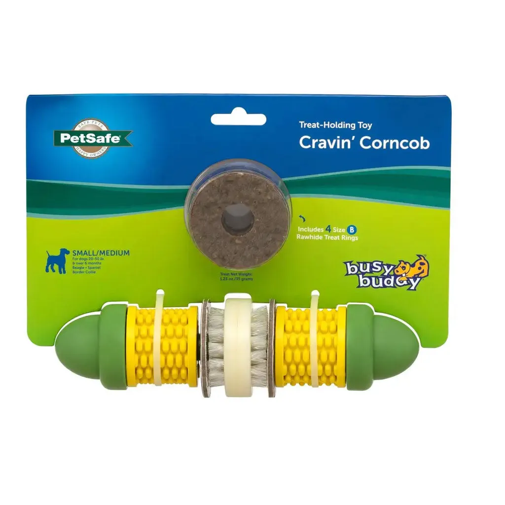 Petsafe Busy Buddy Cravin Corncob Treat Holding Dog Toy