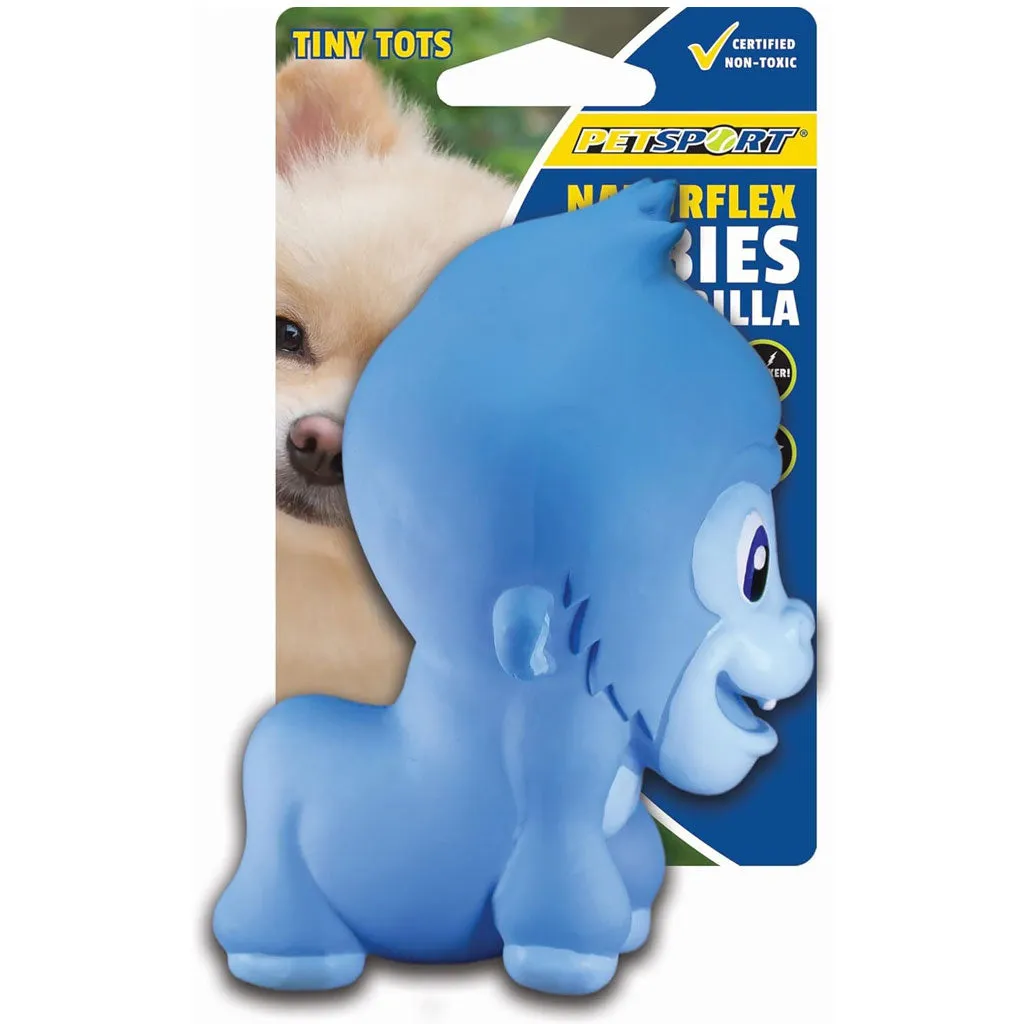 Petsport USA NaturFlex Latex Rubber Babies Gorilla Dog Toy, Large 8"