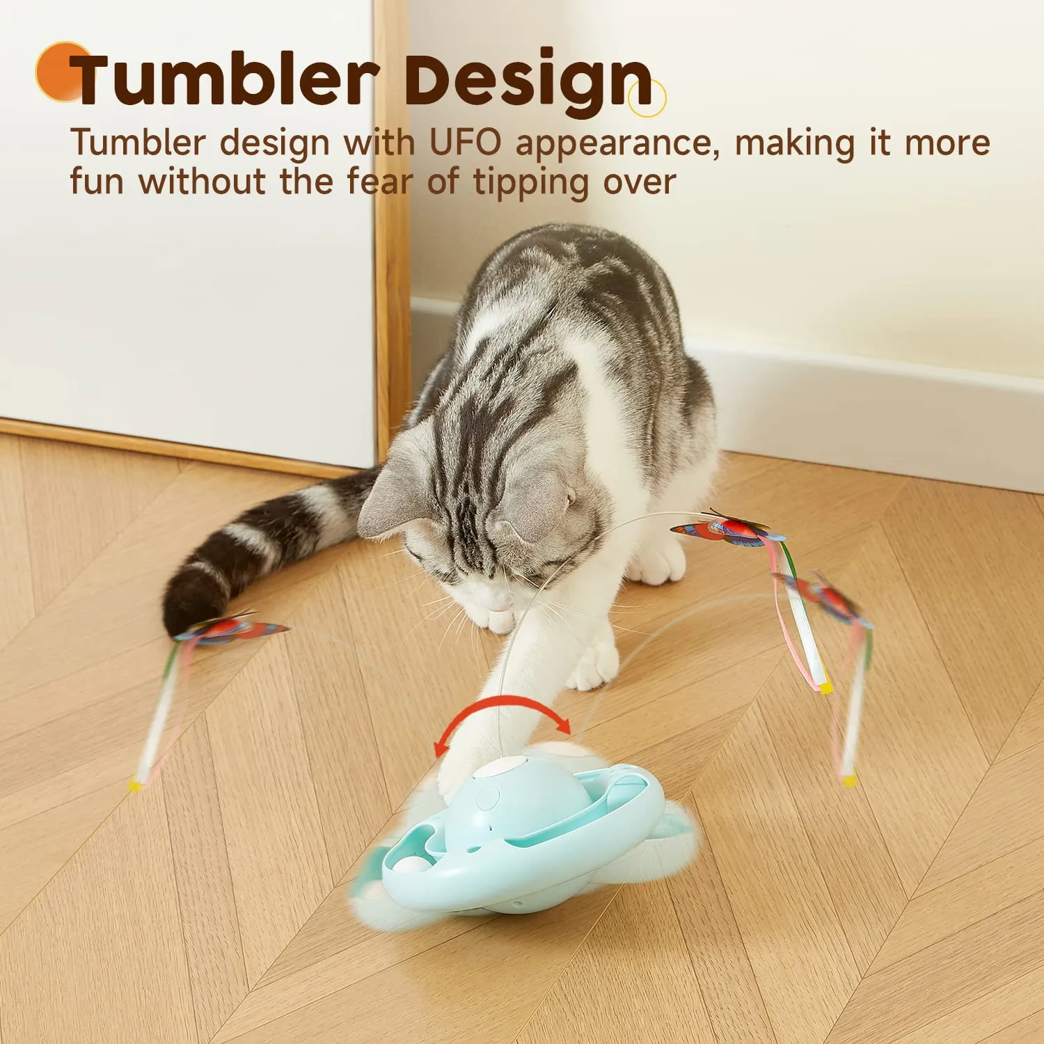 Potaroma Cat Toys Tumbler Smart Interactive Electronic Kitten Toy