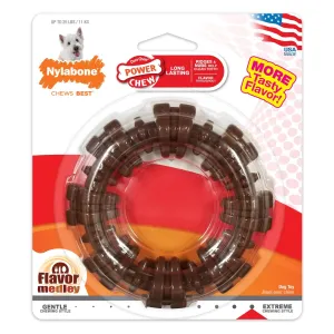 Power Chew Textured Dog Ring, Flavor Medley, Small/Regular, Up to 25 Ibs