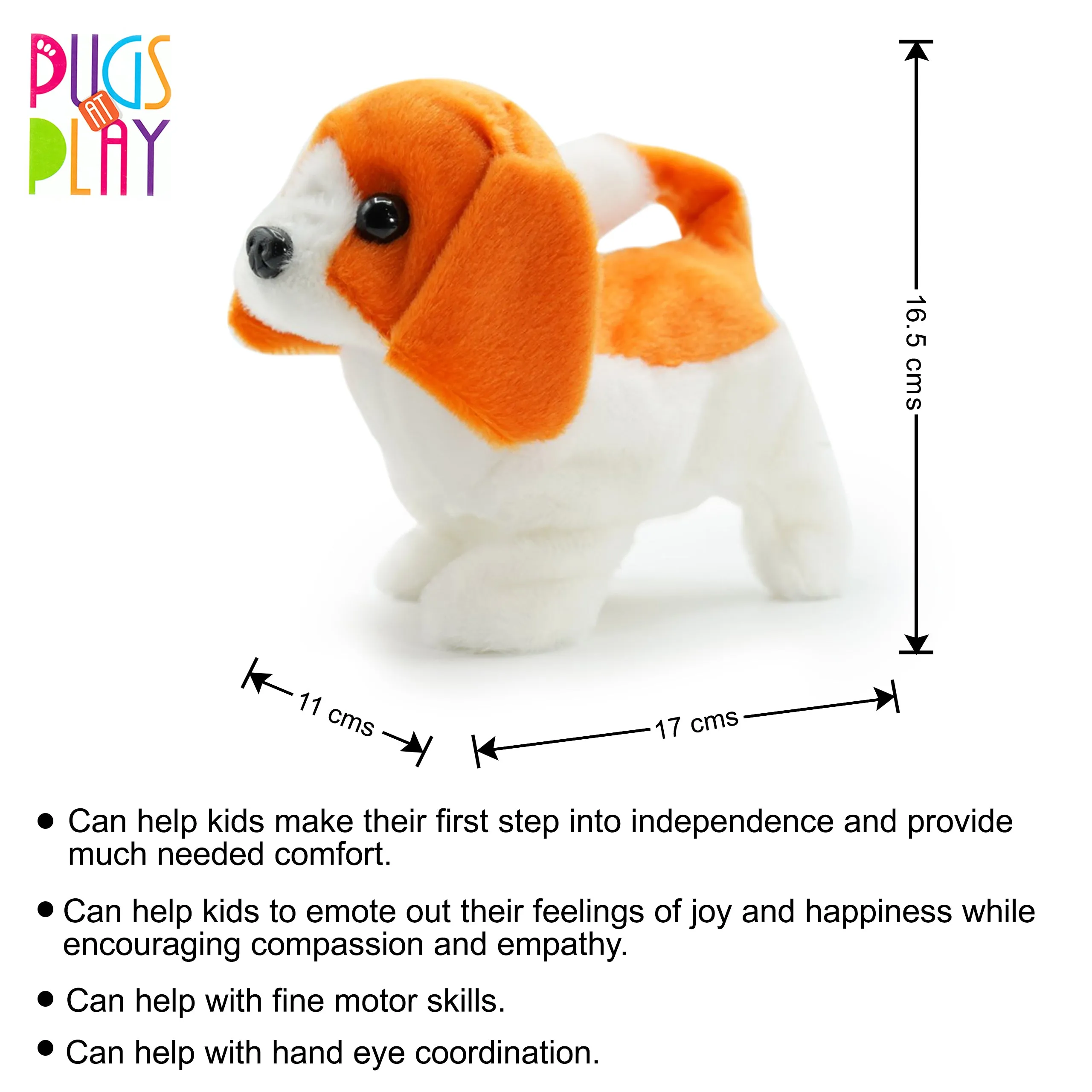 Pugs At Play Buddy Mechanical Dog-Walking,Barking And Waging