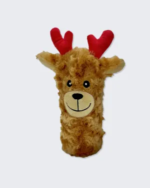 Reindeer Water Bottle Squeaky Dog Toy (No Stuffing)