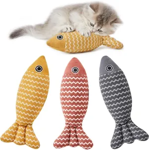 Soft Safe Comfortable Fish Indoor Interactive Exercise Cat Toys With Stuffed Catnip