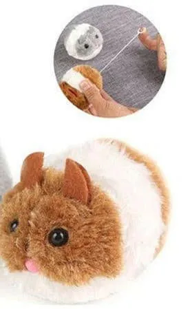 Trembling Mouse Pull Rope Vibrating Interactive Cat Toy