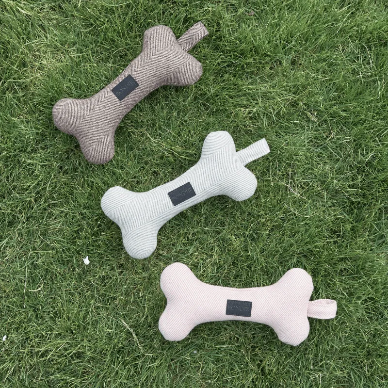 Tweed Squeaky Bone Dog Toy Set