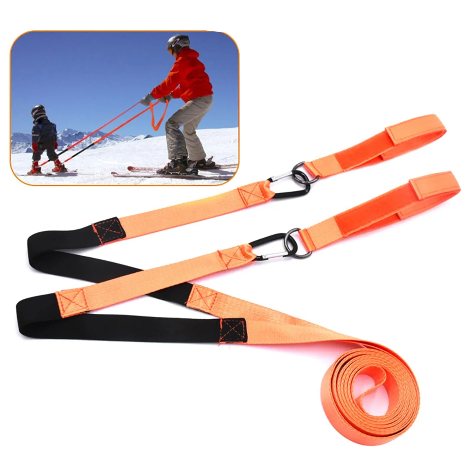 valiant 1 Set Kids Ski Safety Belt Skating Traction Trainer Foot Tie Rope Ski Training Strong Lead Leash Snowboard Balance Turning Auxiliary Belt Ski Training Equipment for Beginner Children Sets