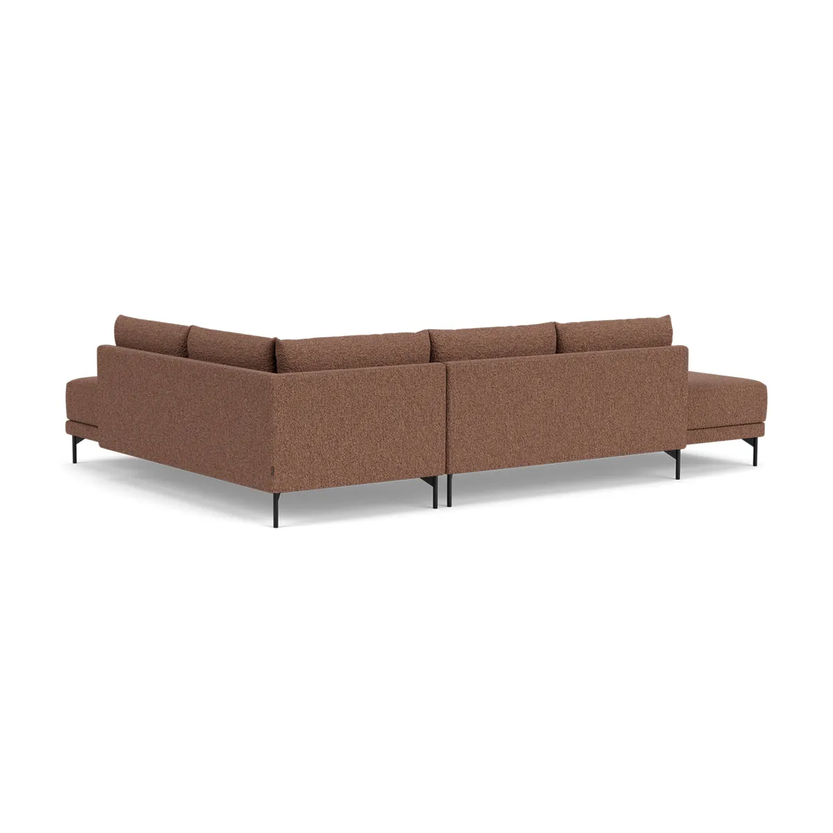 Vivica Boucle Right Sofa Bed (Rust)