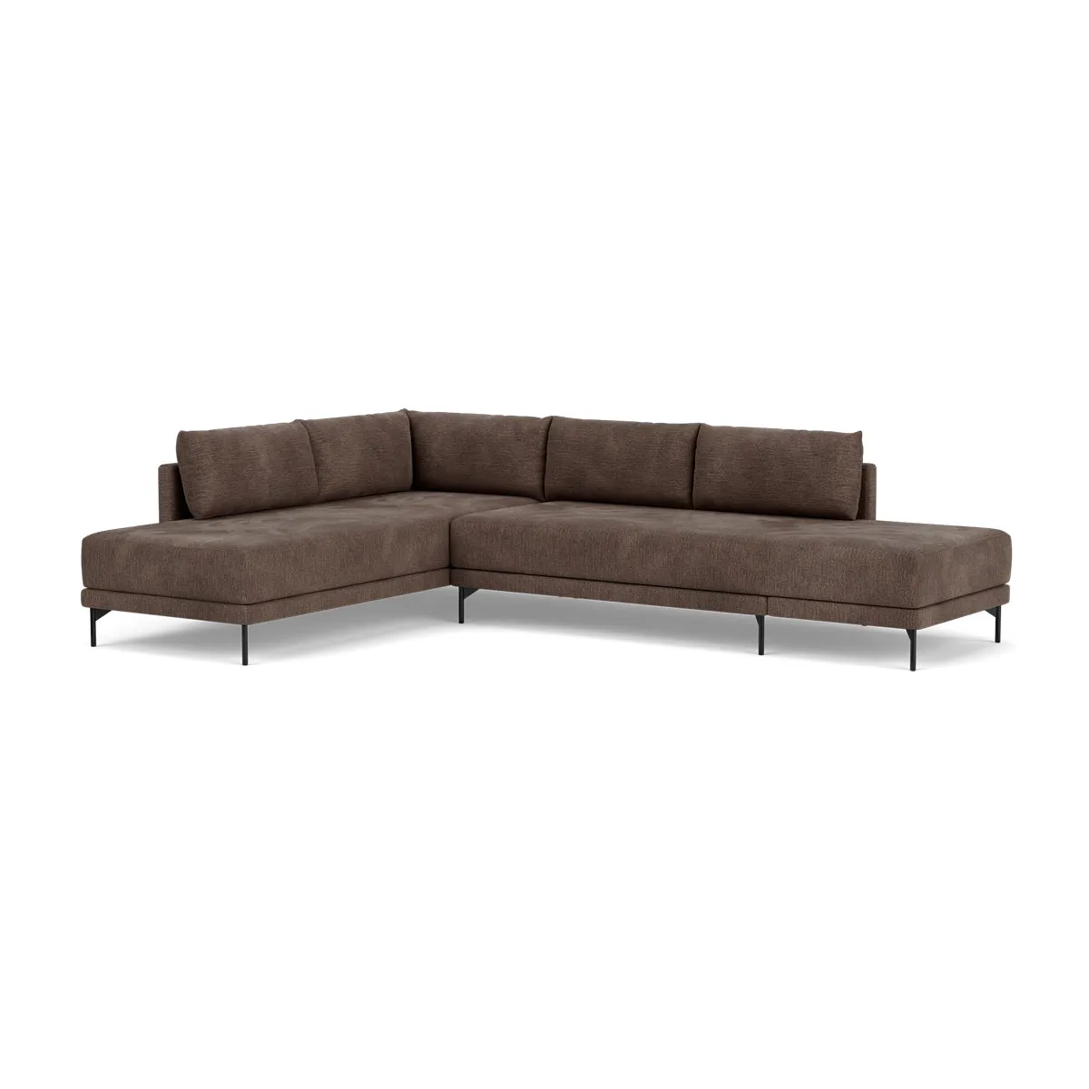 Vivica Fabric Left Sofa Bed (Cacao)