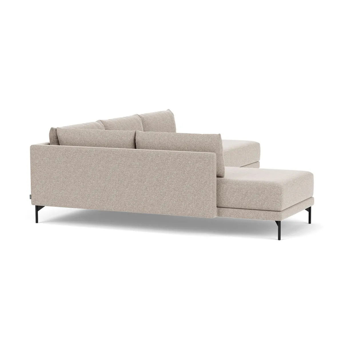 Vivica Fabric Left Sofa Bed (Stone)