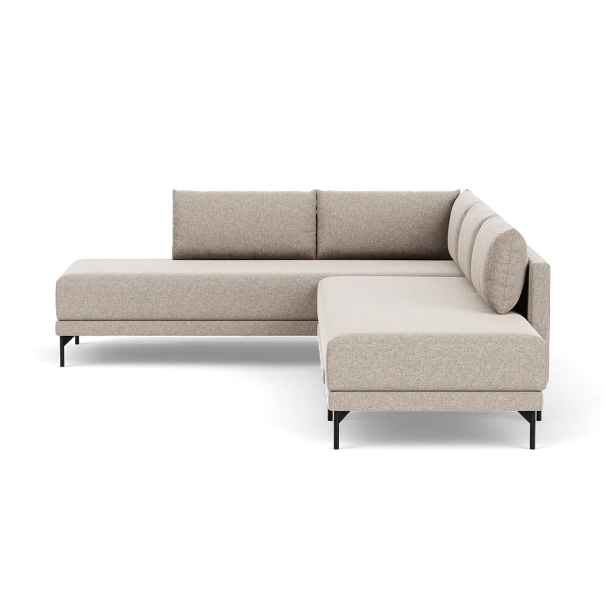 Vivica Fabric Left Sofa Bed (Stone)