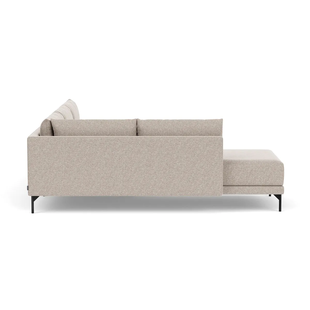 Vivica Fabric Left Sofa Bed (Stone)